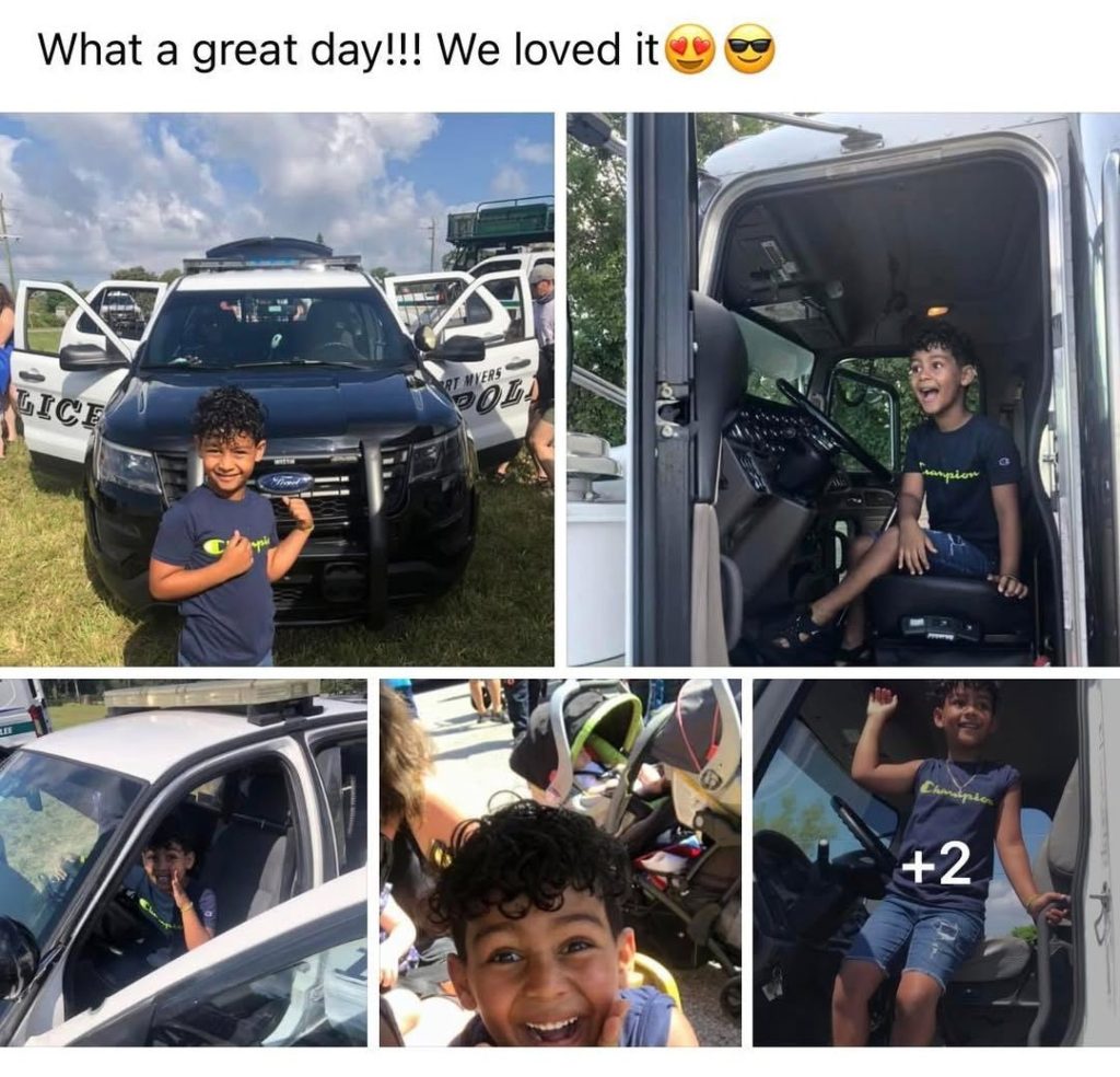 Young boy at Touch a Truck community event